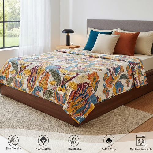 Spring Floral Butterfly Farmhouse Decor Blanket for Sofa